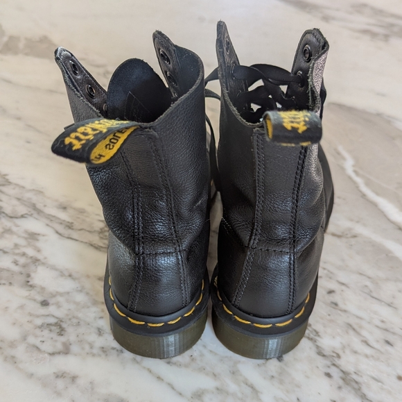 Dr. Martens Pascal Combat Boots – Black Leather Lace-Up, Size 5 - Picture 3 of 6